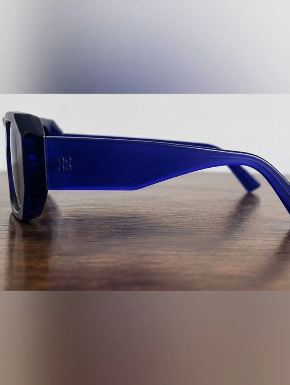 Blue Oversized Geometric Sunglasses – Statement Fashion Eyewear